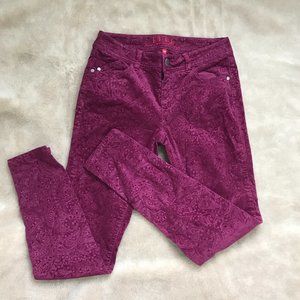 ELLE super skinny Corduroy pants texture velvet